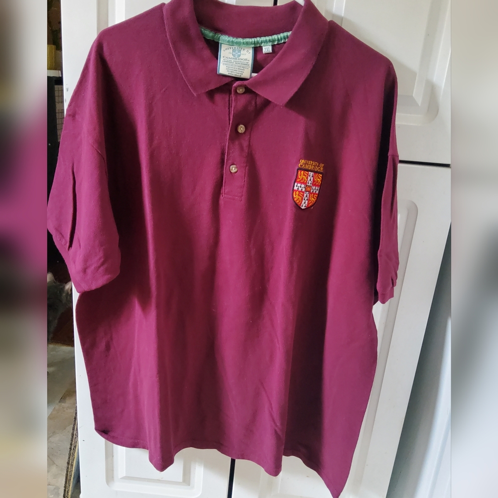 Advance Apparels Official University Of Cambridge Burgundy Polo Shirt